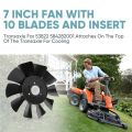 Transaxle Cooling Fan 10 Blade Transmission Fan for Lawn Mower.