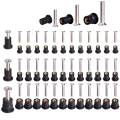 36 Pairs /M5/M6 Rubber Well Nuts With Stainless Steel Screw Kayak Brass Copper Bolts Well Nut Set Kit.