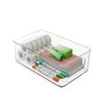 Desktop storage box Household transparent basket dormitory stationery snacks and sundry storage box cosmetics mask storage rack. 