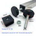 1 PCS Of M8 * 50/100mm Adjustable Foot Pads With Nuts Pipe Plugs Black Square Furniture Shelves Height Adjustable Foot Cups.