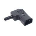1 Pair/ 2pcs Rewireable Plug Connector For Power Cord Cable Left Angle IEC C13 + C14 Detachable Adapter 125V-250V 90 Degree Plug UL Approval.