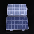 Clear Jewelry Box 24 Grids Plastic Bead Storage Container Earrings Organizer. 