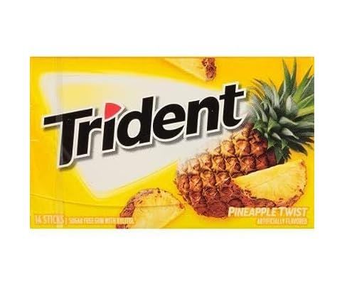 Trident%20Sugar%20Free%20Gum,%2012%20Packs%20of%2014%20Pieces%20(168%20Total%20Pieces)%20(Pineapple)%20-%20Image%202