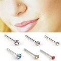 9-60Pcs/set Multicolor/White Crystal Rhinestone Nose Studs Fashion Body Jewelry Stainless Surgical Nose Piercing Stud. 