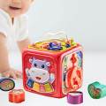 Baby Musical Toys Activity Cube Toy 6 in 1 Play Center Toy 6 Sided Activity Center for 12-18 Months Kids Birthday Gift 6 Month Old Baby Toys.