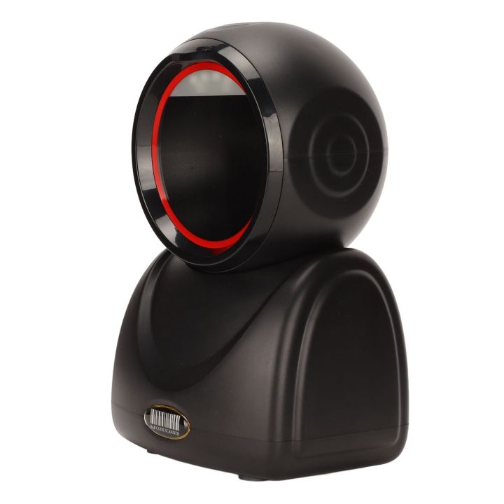 Desktop QR Code Scanner High Accuracy Fast Decoding CMOS USB QR Code Scanner for Shopping Malls Supermarkets Black