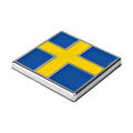 【DATA FROG Global MALL】Matel Swedish Flag Insignia Car Sticker 3D Exterior Decoration For Volvo S60 XC40 V60 V90 Side Door Trunk Car Tuning.