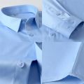 HoneyYami New Quality Stretch Anti-Wrinkle Men Shirts Long Sleeve Dress Shirt For Male Slim Social Business Blouse Solid Color Shirt S-6XL.