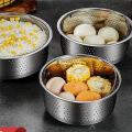 1 Piece Stainless Steel Steamer Basket Vegetables Fruit Colander Strainer with Handle Silver. 