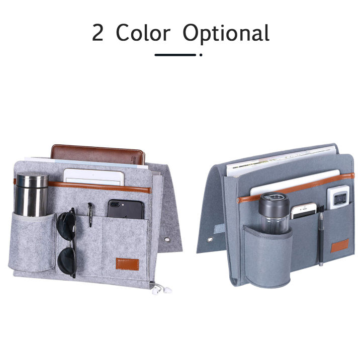 Migeet%20Bedside%20Caddy%20Bedside%20Organizer%20Bag%20Holder%20with%205%20Pockets%20Felt%20Hanging%20Storage%20Organizer%20for%20Bed%20Rails%20Dorm%20Sofa%20-%20Image%209