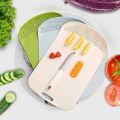 Kitchen plastic cutting board multifunctional cutting board draining chopping board. 