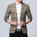 New Mens Blazers Slim Fit Suits for Men Business Formal Blazer Mens Wedding Suit Jackets Male Fashion Plaid Mens Blazer Jacket Wearhouse.