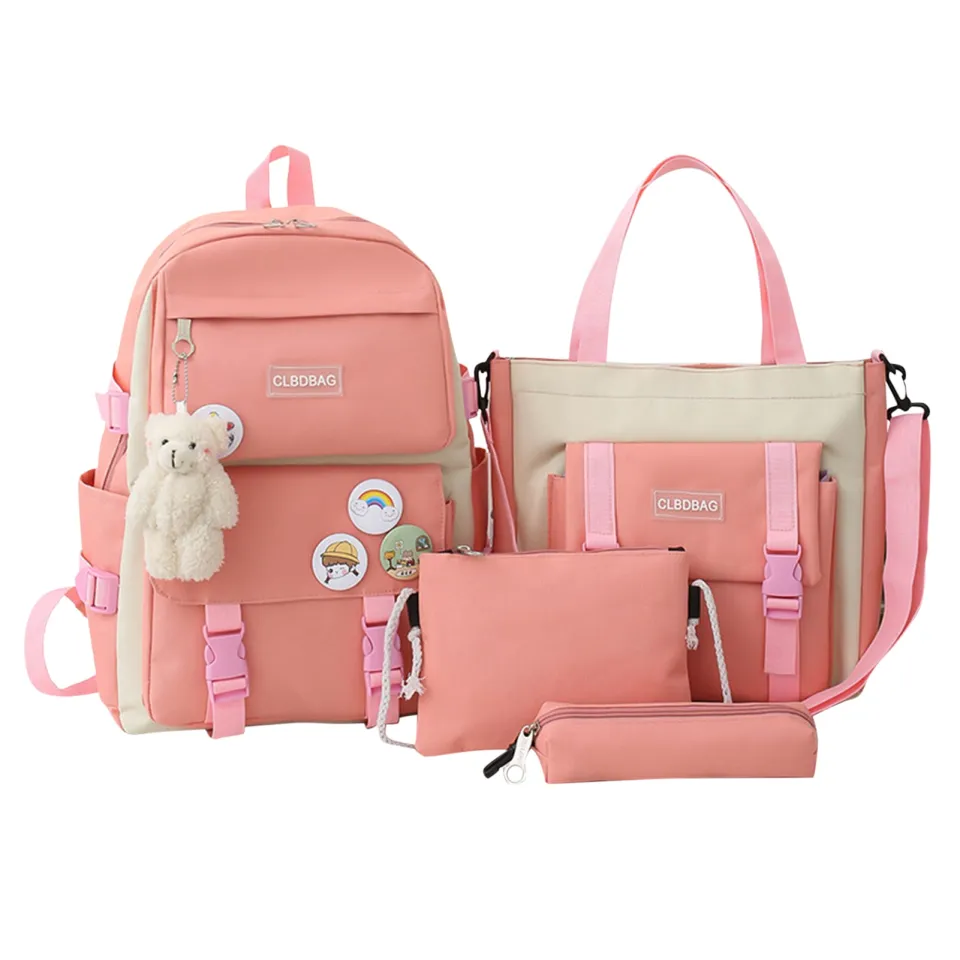IN School Backpack Combo Set Lightweight Preschool Bag Kids Backpack  Cute Pendant For Boys Girls Ladies Backpacks