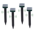 GC Ultrasonic Solar Powered Mole Repellent 4 Pack Outdoor Waterproof Gopher Snake Vole Repellent For Lawn Garden.