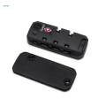 TSA 002 Secure Luggage 3 Digit Combination Lock Suitcase Bag Code Lock Padlock - Portable and Lightweight - TSA13116 Black.