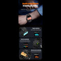 【FUPANG】Tookss KT71 Smart Blood Blood Oxygen Heart Rate Sleeping Monitoring Sports Watch 9.8FT/3 Meters Deep Fitness Watch With 1.96 Inch Screen For Smart Phones Tablet. 