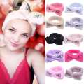 Women Bow Hair Band Fashion OMG Letters Wash Face Headband Girls Headwear Hairbands Coral Fleece Hair Accessories. 