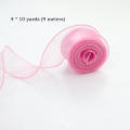 Multi-Use Ribbon Roll Shiny 10Yards Length Gift Satin Ribbon Party Supplies 40mm Width Organza Ribbons for Gift Wrapping. 