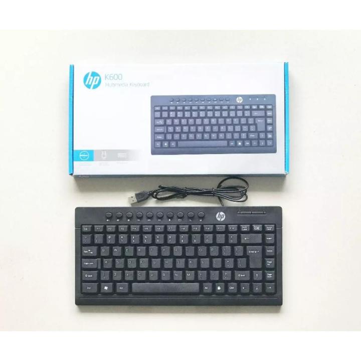 Hp K600 Usb Mini Multimedia Keyboard Black - Keyboard