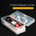 Brush Storage Box Calligraphy Toolbox Utensils Portable Art Storage Box. 