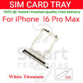 Apple iPhone 16/16 Pro/16 Pro Max Sim Tray Slot with Sim Ejector Pin Replacement Part. 