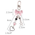 Goth Y2K Phone Charm Bow Heart Star Keychain Pendant Kawaii Key Chain Bag Phone Chain Cute Accessory For Girls Women Jewelry. 