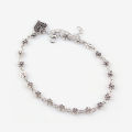 Fashion Tibetan Silver Bead Hollow Plum Daisy Flowers Heart-Shaped Anklet For Women Foot Chain Barefoot Sandals Beach Jewelry.
