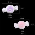50Pcs Plastic Acrylic Candy Shape Beads Charm For Necklace Bracelet Keychain DIY Jewelry Craft Making Accessories. 