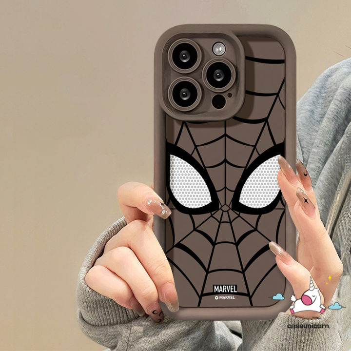Cartoon%20Cool%20Spider-Man%20Eyes%20Case%20Compatible%20For%20IPhone%207Plus%2013%2015%2014%2012%2011%20Pro%20Max%208%206%207%206S%20Plus%20X%20XR%20XS%20MAX%20SE%202020%20Fashion%20Brand%20Marvel%20Couples%20Angel%20Eyes%20Shockproof%20Soft%20Case%20-%20Image%204