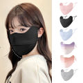 Gradient Ice Silk Face Mask Uv Sun Protection Summer Adjustable Breathable Men Women Outdoor Running Cycling Sports Mask. 