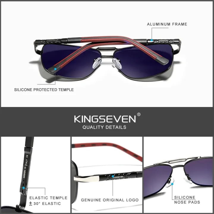 KINGSEVEN%202020%20Aluminum%20Brand%20Pilot%20Polarized%20Sunglasses%20Men%20Women%20Fashion%20Frame%20Male%20Sun%20Glasses%20For%20Driving%20Oculos%20de%20sol%20-%20Image%204