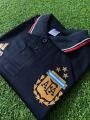 3 star Argentina black polo t shirt. 