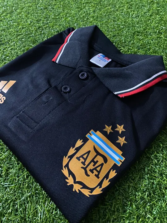 3%20star%20Argentina%20black%20polo%20t%20shirt%20-%20Image%202