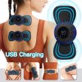 Tens Units EMS Mini Massager with 4 Pads ,Muscle Full Body Relax Machine Rechargeable Device for Legs Back Neck Pain Relief Therapy pain Remove. 
