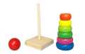 Wooden Toys Rainbow Tower Blocks Rainbow Color Children. 
