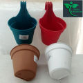 4 Pieces 12 cm (4.8'') Small Size Grill Planter/Railing Pots/Garden Planter/Hanging Planter for Plants/Flower Tob..