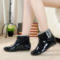 Ladies' Short Rain Boots Student Rain Shoes South Korea Stylish Rain Boots Spring, Summer, Autumn Non-Slip Rubber Shoes Kitchen Car Wash Rubber Boots. 