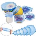 Silicon Food Cover Set of 6pcs Kitchen Reusable Silicone Stretch Cover Seal Lid Preservation Vacuum Food Storage Wrap Bowl Pot Cover.