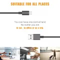 Fast charging Type-C Cable Nylon braided long length cable 20W for phone, tablets, laptops. 