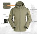 Tactical Jacket Airsoft Hiking Jackets+Pants Shark Skin Soft Shell Cloth Windbreaker Waterproof Hood Military Outdoor Jacket.