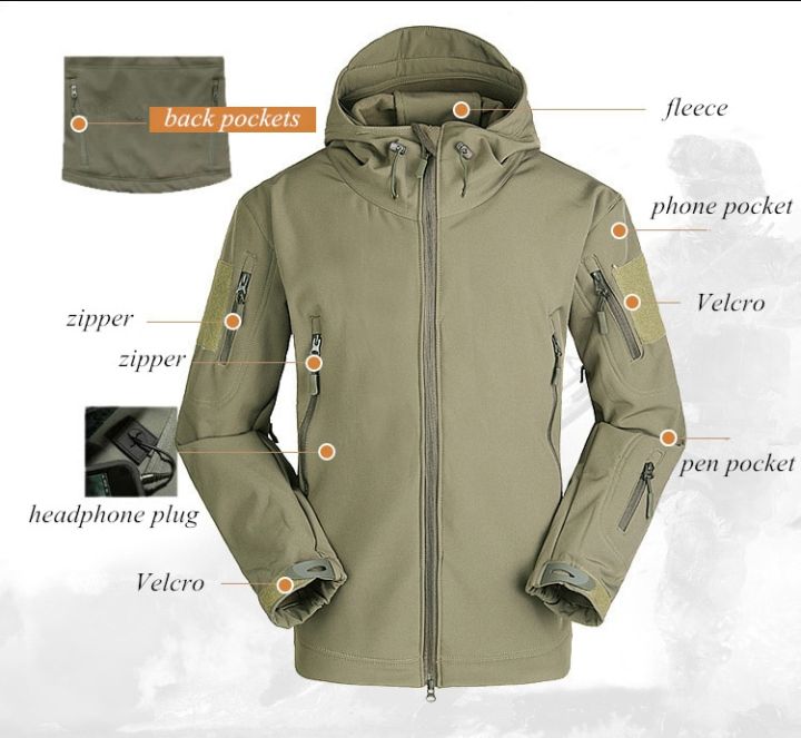 Tactical%20Jacket%20Airsoft%20Hiking%20Jackets+Pants%20Shark%20Skin%20Soft%20Shell%20Cloth%20Windbreaker%20Waterproof%20Hood%20Military%20Outdoor%20Jacket%20-%20Image%205