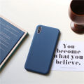 Navy Blue Matte Phone Case For iphone 13 12 11 Pro XS Max XR X 8 7 6S 6 Plus SE 5 5S Silicone Cases Solid Color Soft TPU Cover.
