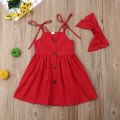 Beautiful frock with Ribbon sleeves for 6month to 5yrs baby girl, in 6 different color..