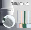 1Pcs- New Silicone Toilet Cleaning Brush And Holder Set.