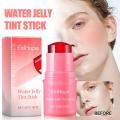 Water Jelly Tint Stick Lip Cheek Blush Stain Rotatable Colors Stick 4 Powder Blusher Easy Rouge Coloring Moisturizing Pen. 