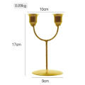 Nordic U-shaped Iron Candlestick Candlelight Dinner Props Candlestick Decoration Romantic Table Candle Holder. 