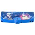 Stationery Holder Pencil Sharpener Pen Case Press Type Creative Astronaut Pattern 2 Tier Multifunctional Stationery Box Tidy.