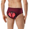 MTB Bike Underwear, Bicycle Undershorts Briefs ' Padded Cycling Shorts for Folding Bike Cycling Accessories , Deep Red XXXL.