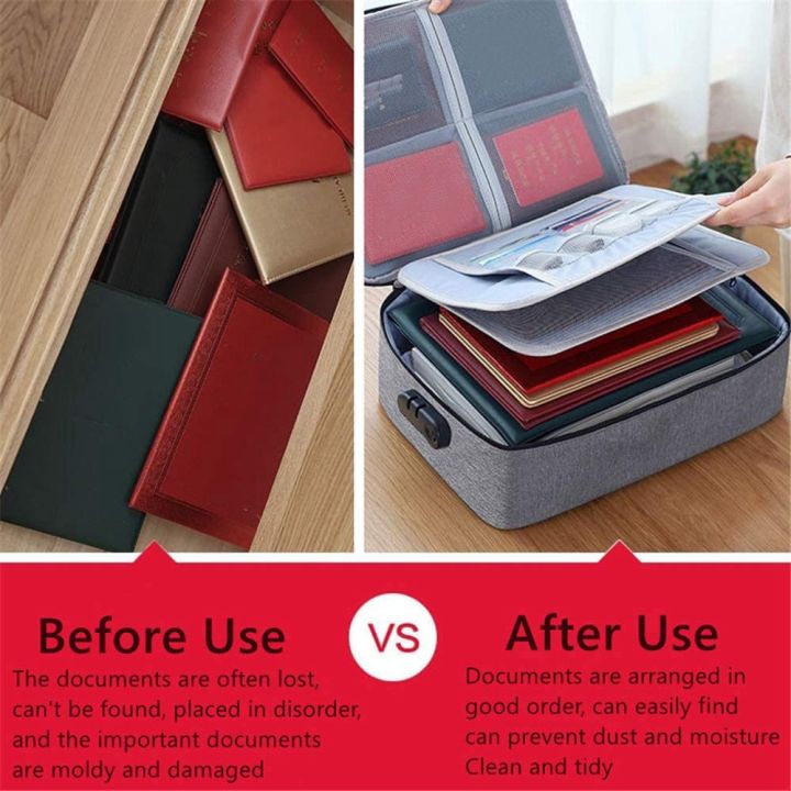ZOROOM%20Important%20File%20Pocket%20Holder,Document%20Organizer%20Box,Oxford%20Waterproof%20Document%20Storage%20Bag%20with%20Safe%20Code%20Lock%20(Gray)%20-%20Image%205