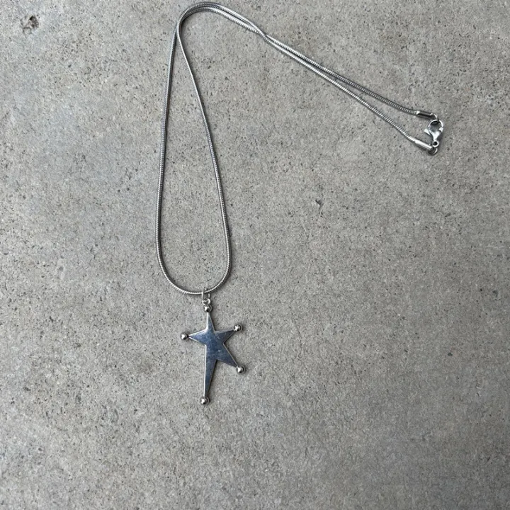 Y2K%20Star%20Pendant%20Frosted%20Beads%20Necklace%20For%20Women%20Korean%20Fashion%20Whole%20Titanium%20Steel%20Snake%20Chain%20Necklaces%20Jewelry%20Accessories%20-%20Image%204